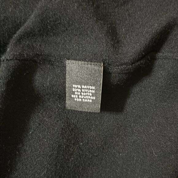 Premise S Open Front Black Fine Knit Quarter Sleeve Cardigan - Picture 10 of 12